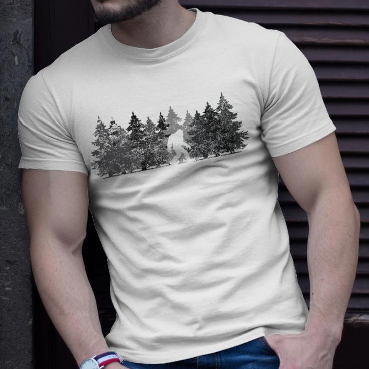 Bigfoot In The Forest Unisex T-Shirt Gifts for Him