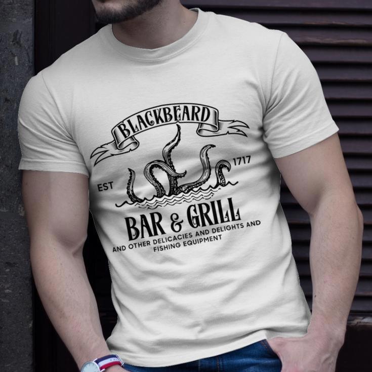 Blackbeards Bar And Grill Est Unisex T-Shirt Gifts for Him