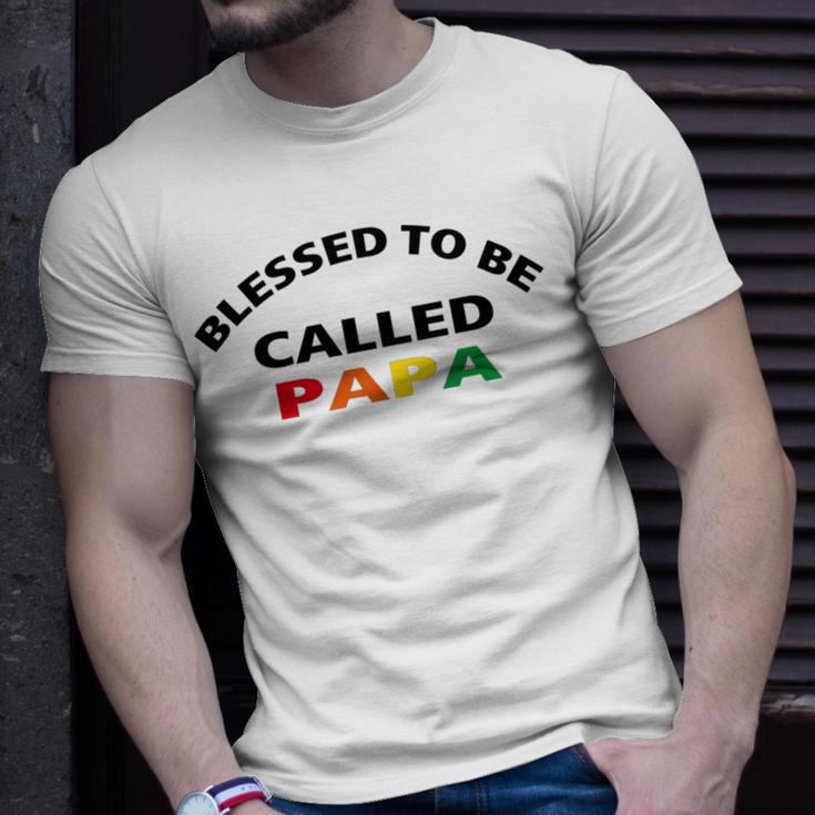 Blessed To Be Called Papa Sticker Unisex T-Shirt Gifts for Him