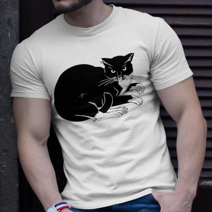 Cat Cut Cat Cat Lovers Black Cat Funny Cat Birthday Cat Gift Cat Danger Kitty V3 Unisex T-Shirt Gifts for Him