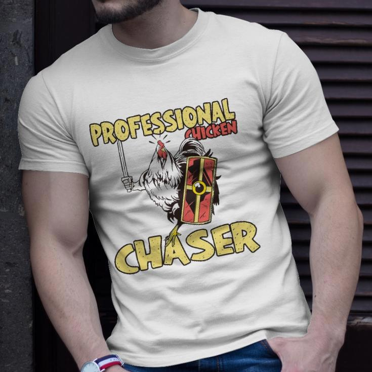 Chicken Farmer Professional Chicken Chaser Unisex T-Shirt Gifts for Him