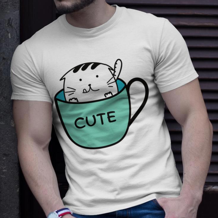 Cute Cat In Mug Unisex T-Shirt Gifts for Him