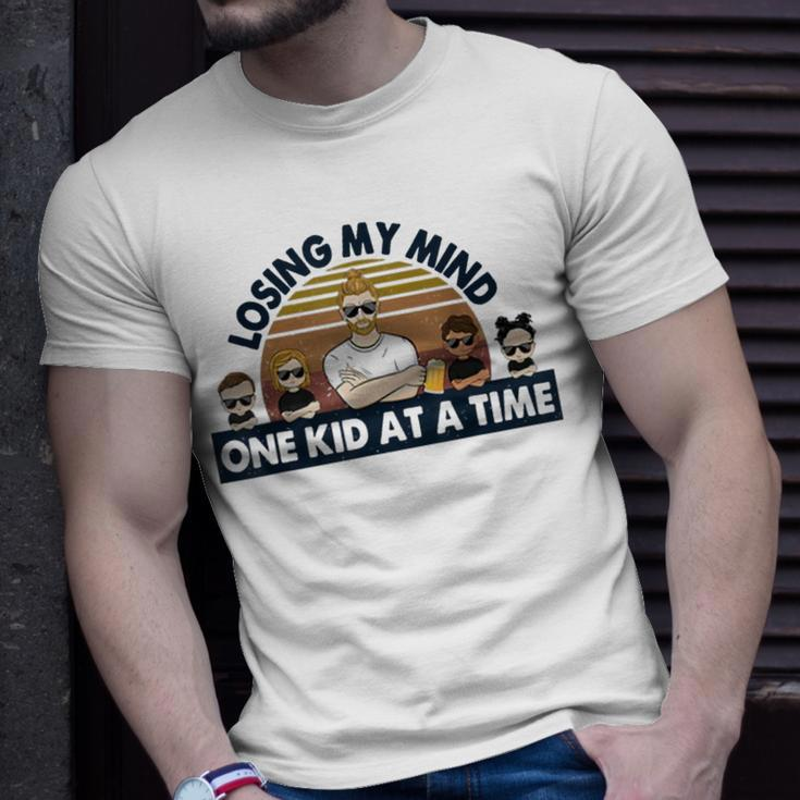 Dad Losing My Mind One Kid At A Time Unisex T-Shirt Gifts for Him
