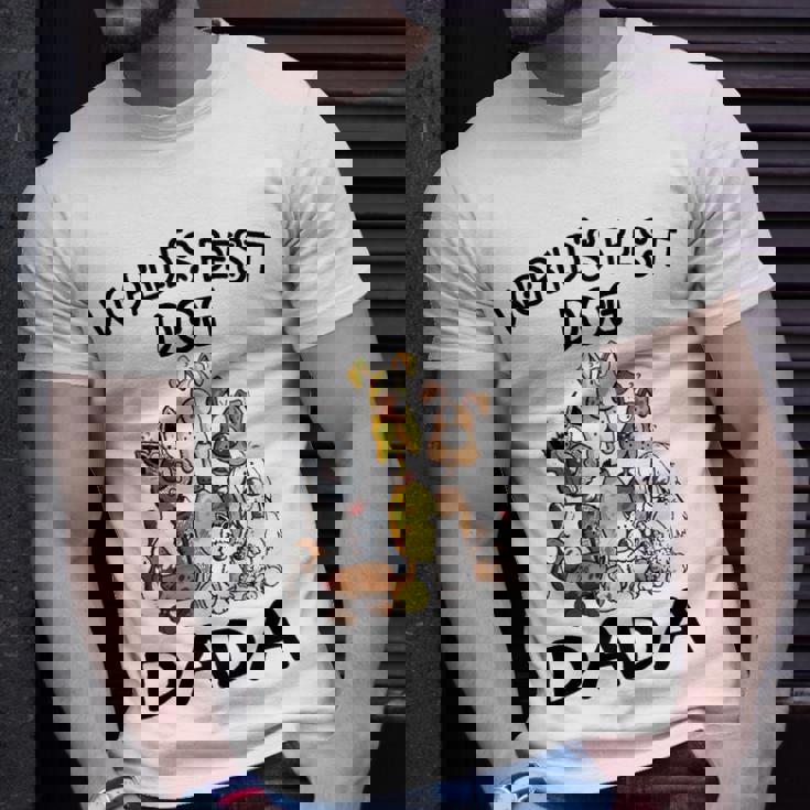 Dada Grandpa Worlds Best Dog Dada T-Shirt Gifts for Him