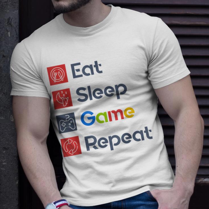 Eat Sleep Game Repeat Unisex T-Shirt Gifts for Him