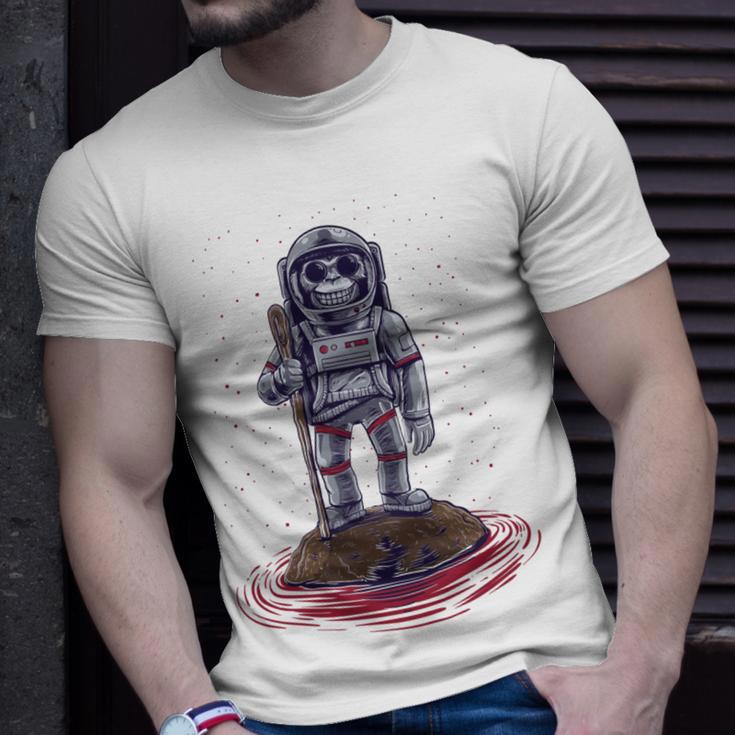 Funny Astronaut Monkey V3 Unisex T-Shirt Gifts for Him