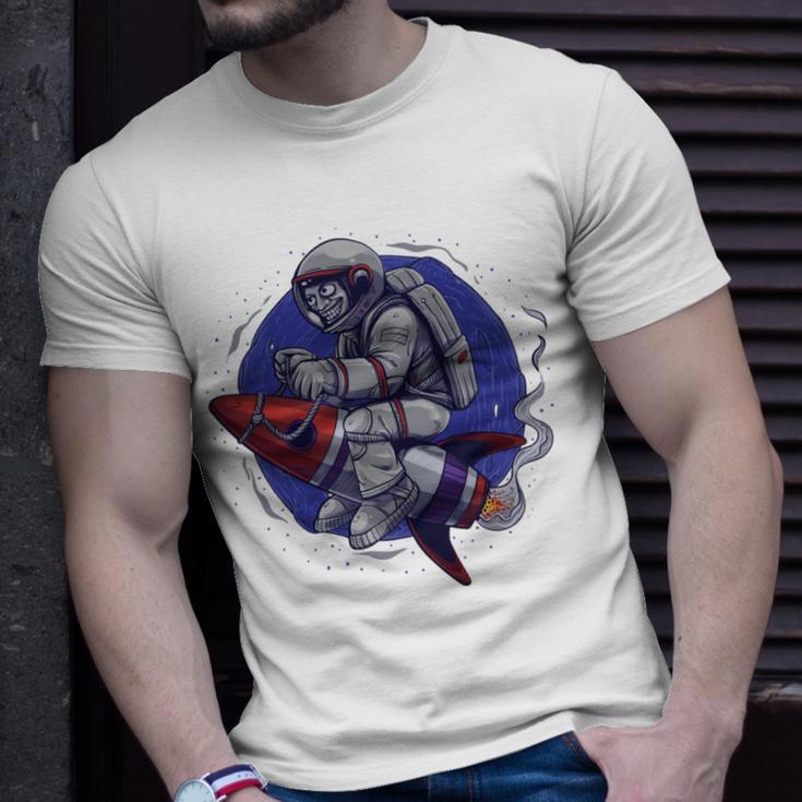 Funny Astronaut Monkey V4 Unisex T-Shirt Gifts for Him