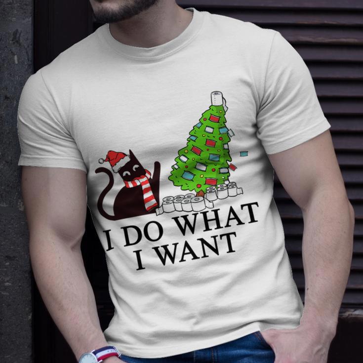 Funny Black Cat Funny Christmas Toilet 635 Shirt Unisex T-Shirt Gifts for Him