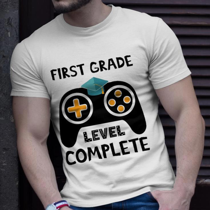 Funny First Grade Level Complete 2022 Last Day End Of School Unisex T-Shirt Gifts for Him