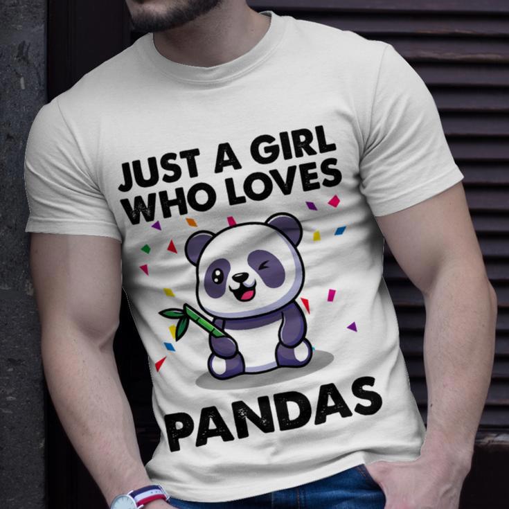 Funny Just A Girl Who Loves Pandas 651 Shirt Unisex T-Shirt Gifts for Him