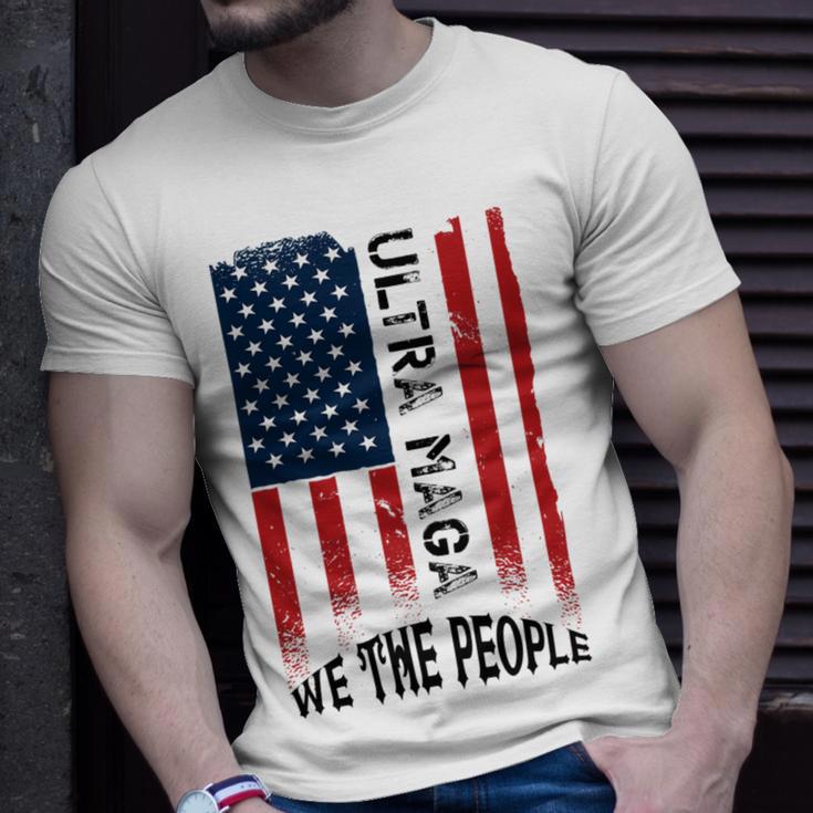 Funny Ultra Maga Vintage American Flag Ultramaga Retro Unisex T-Shirt Gifts for Him