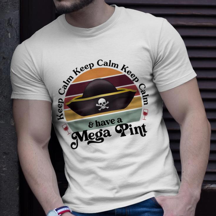 Funny Vintage Mega Pint Keep Calm & Have A Mega Pint Unisex T-Shirt Gifts for Him
