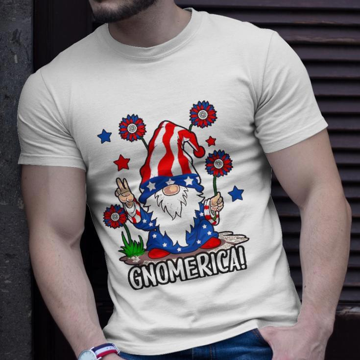 Gnomes 4Th Of July Women Gnomerica Girls American Flag Unisex T-Shirt Gifts for Him