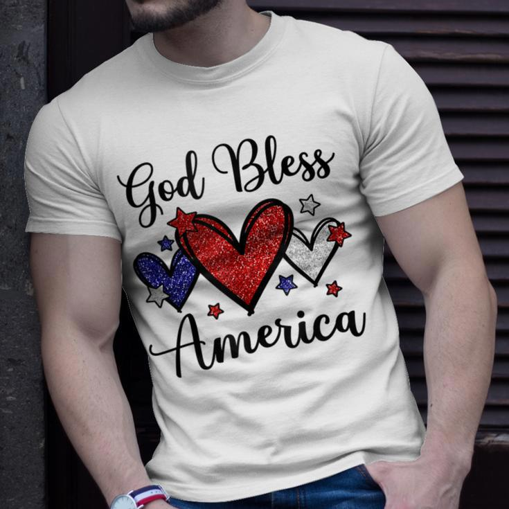 God Bless America Patriotic 4Th Of July Motif For Christians Unisex T-Shirt Gifts for Him