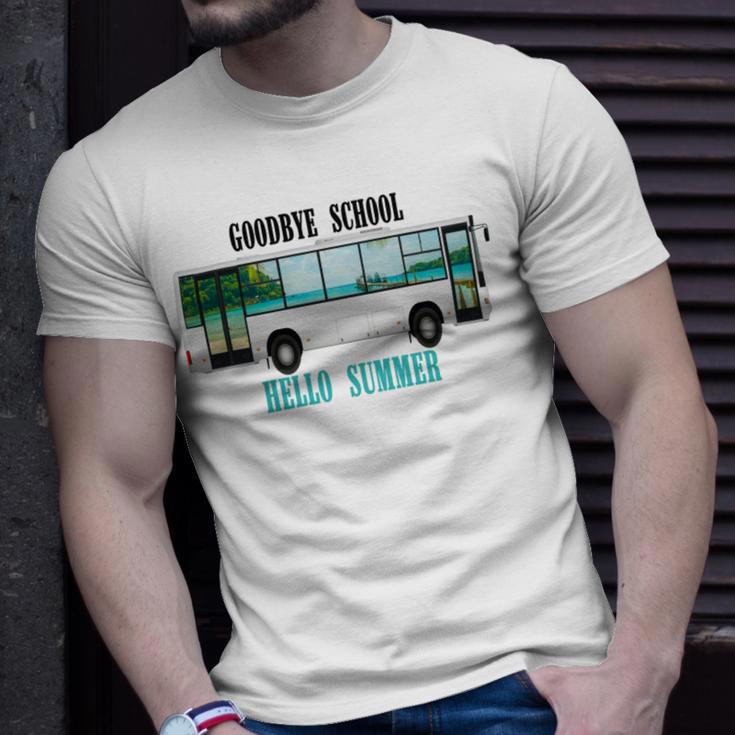 Goodbye School Hello Summer Last Day Design For Students Unisex T-Shirt Gifts for Him