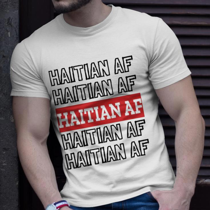 Haitian Af Patriotic Red Blue Haiti Haitian Flag Day Unisex T-Shirt Gifts for Him