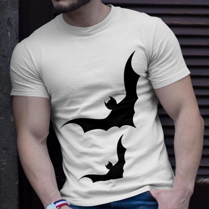 Halloween Two Bats Pattern Unisex T-Shirt Gifts for Him