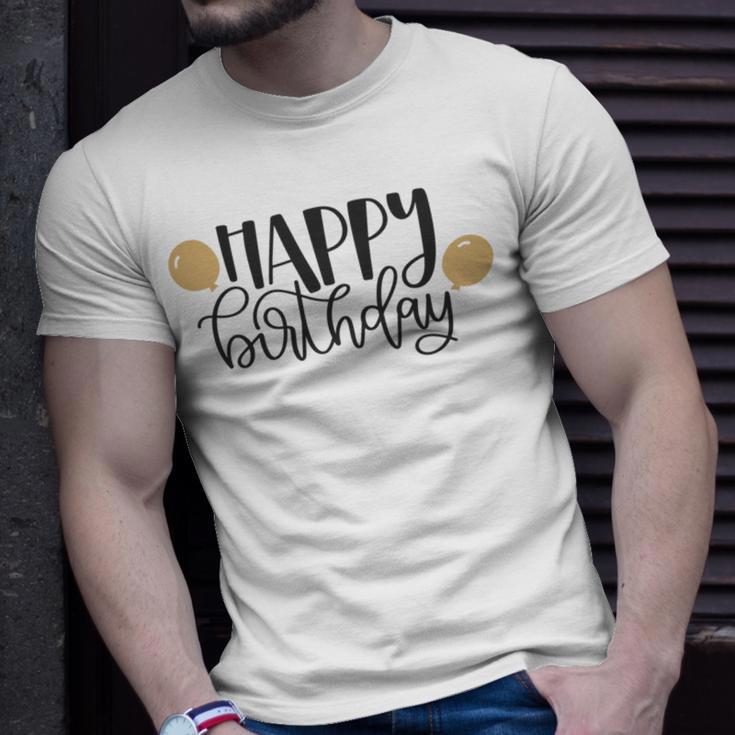 Happy Beautiful Birthday With Balloons Unisex T-Shirt Gifts for Him