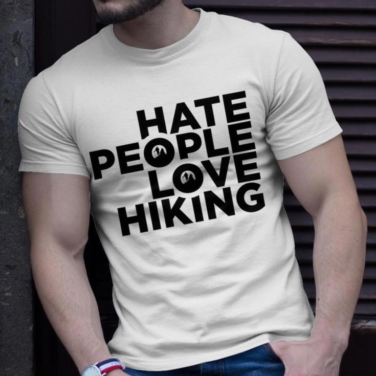 Hate People Love Hiking V2 Unisex T-Shirt Gifts for Him