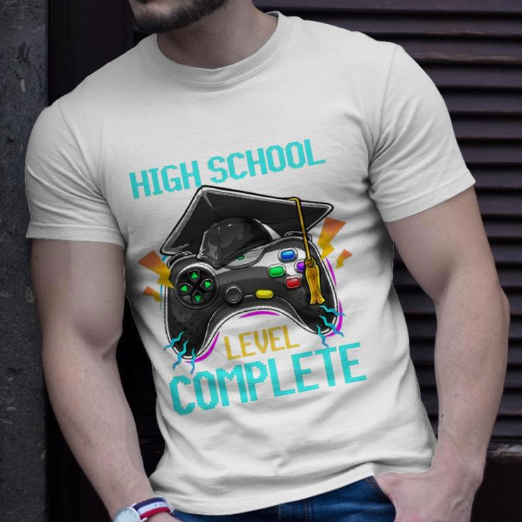 High School Level Complete Graduation 2022 Gamer Gift Unisex T-Shirt Gifts for Him