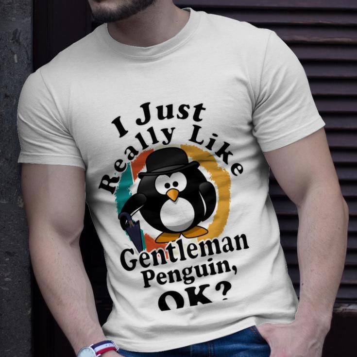 I Really Like Gentleman Penguin Ok Unisex T-Shirt Gifts for Him