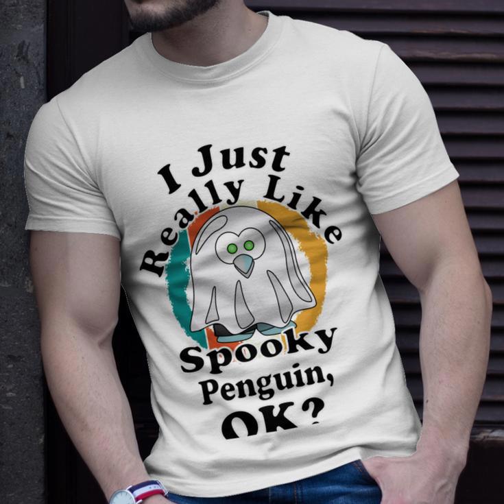 I Really Like Spooky Penguin Ok Unisex T-Shirt Gifts for Him