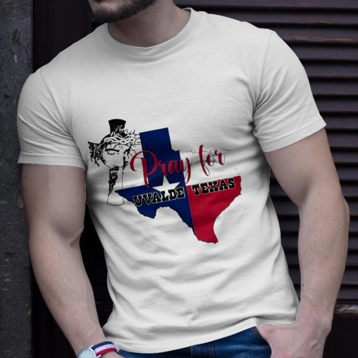 Jesus Pray For Uvalde Texas Protect Texas Not Gun Christian Cross Unisex T-Shirt Gifts for Him