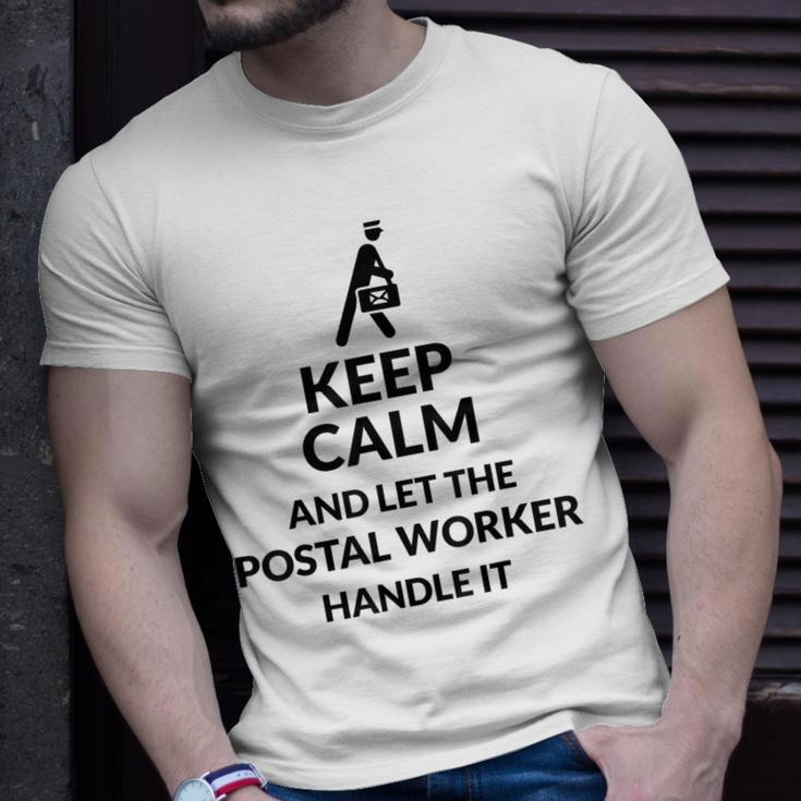 Keep Calm Let Postal Worker Handle It Postal Worker T-shirt Gifts for Him