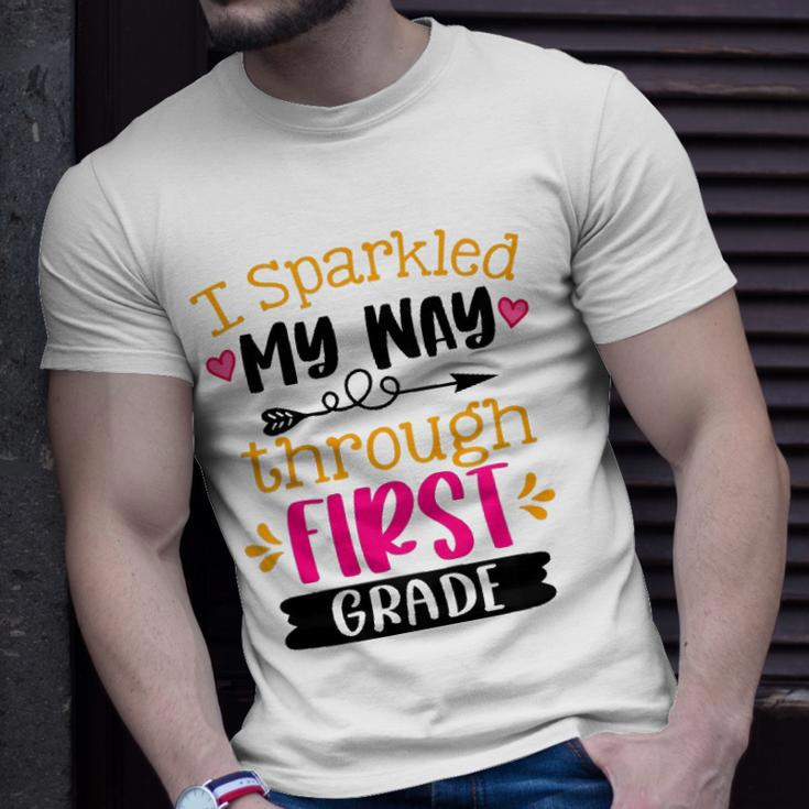 Kids I Sparkled My Way Through First Grade Last Day Of School Unisex T-Shirt Gifts for Him