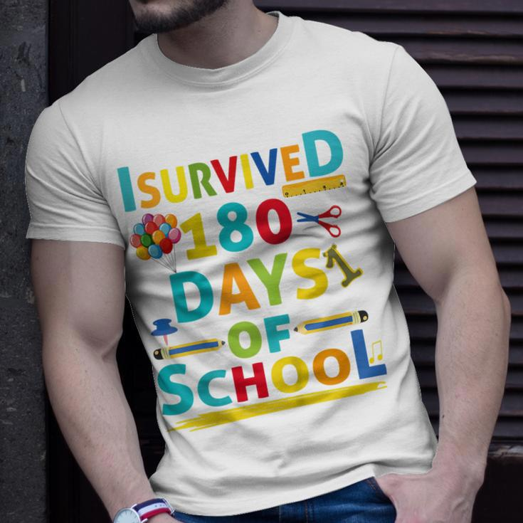 Kids I Survived 180 Days Of School 2022 Class Activity Teacher Unisex T-Shirt Gifts for Him