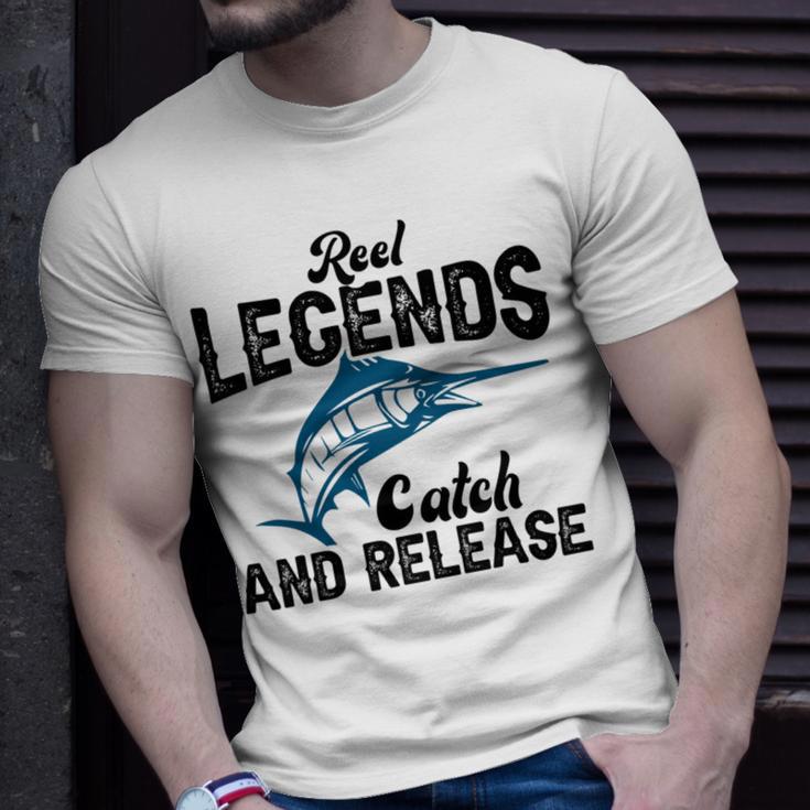 Loving Fish Reel Legends Catch And Release Unisex T-Shirt Gifts for Him