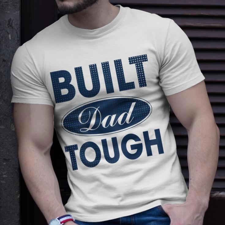 Mens Built Dad Tough Build Dad Car Guys Mechanic Workout Gym V2 Unisex T-Shirt Gifts for Him