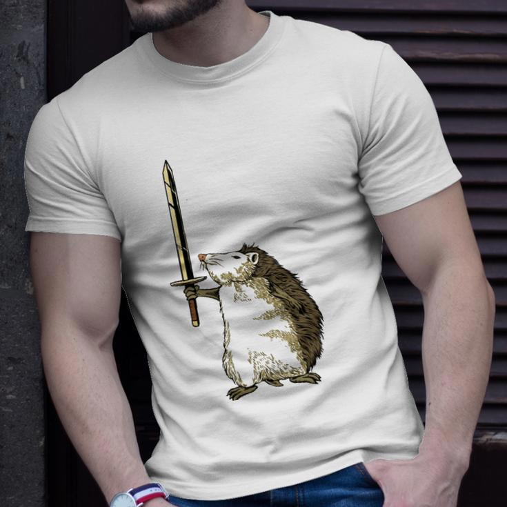 Mighty Hedgehog With Long Sword Unisex T-Shirt Gifts for Him