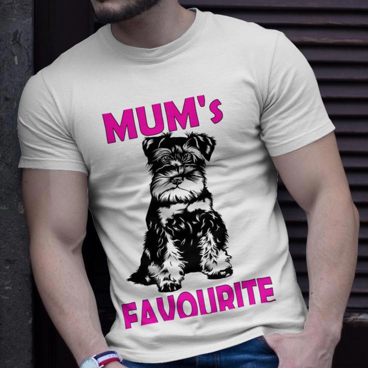 Miniature Schnauzer At Home Mums Favourite Multi Tasking Dog Unisex T-Shirt Gifts for Him