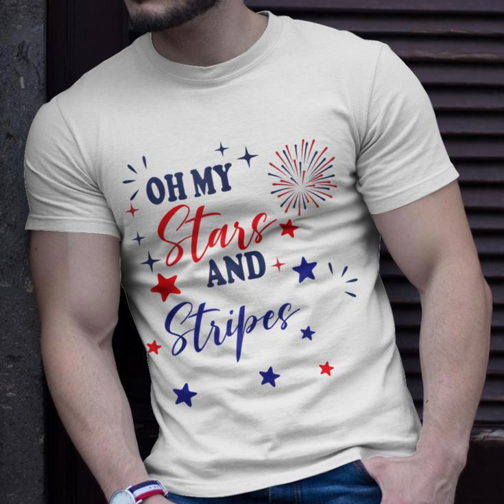 Oh My Stars And Stripes July 4Th Patriotic Fireworks Unisex T-Shirt Gifts for Him