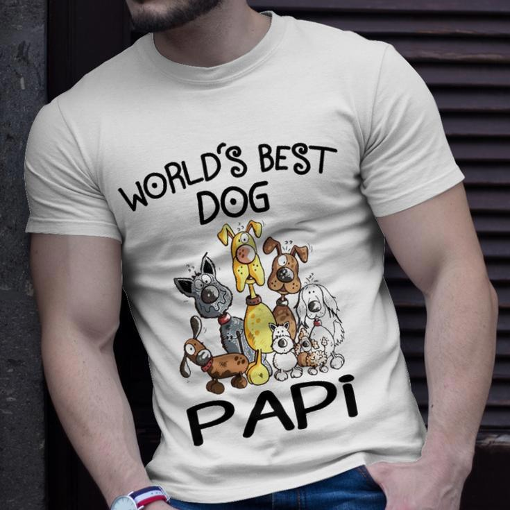 Papi Grandpa Worlds Best Dog Papi T-Shirt Gifts for Him