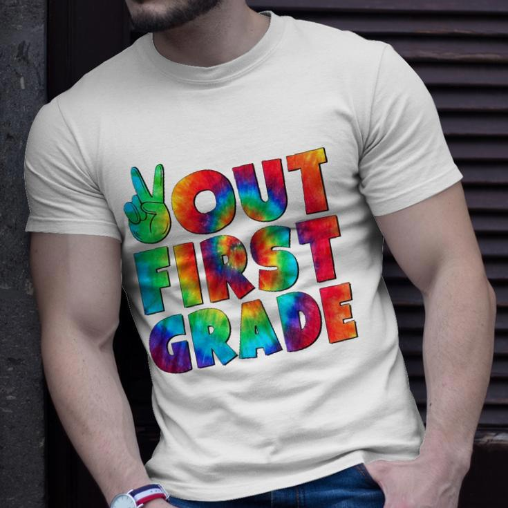 Peace Out First 1St Grade Graduation Last Day Of School Unisex T-Shirt Gifts for Him