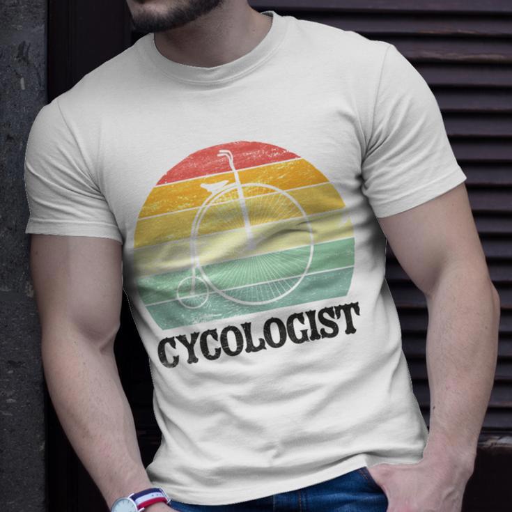 Penny Farthing Cycologist Funny Vintage Biking Cyclogist Cyclist Cycling Road Bike Mtb Unisex T-Shirt Gifts for Him