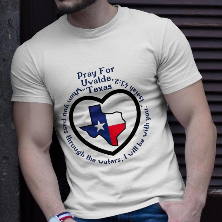 Prayers For Texas Robb Elementary Uvalde Texan Flag Map Unisex T-Shirt Gifts for Him