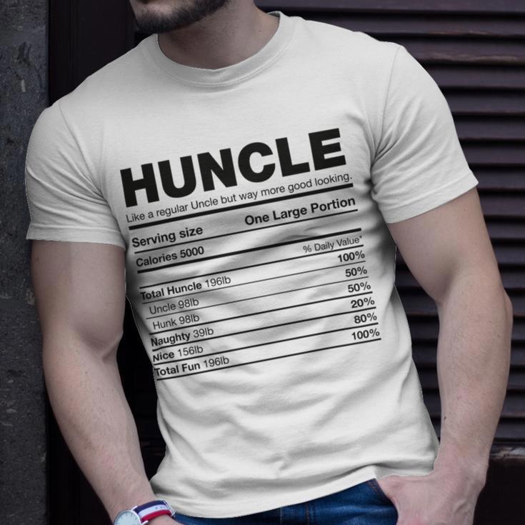 Premium Huncle Like A Regular Uncle But Way More Good Looking Nutrition Chart Unisex T-Shirt Gifts for Him