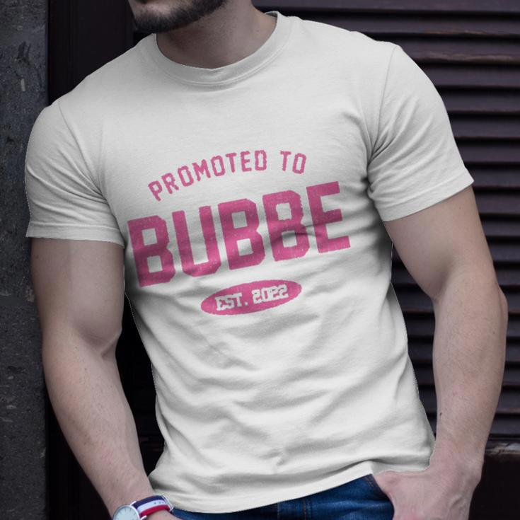 Promoted To Bubbe Baby Reveal Gift Jewish Grandma Unisex T-Shirt Gifts for Him