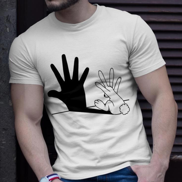 Rabbit Hand Shadow Unisex T-Shirt Gifts for Him