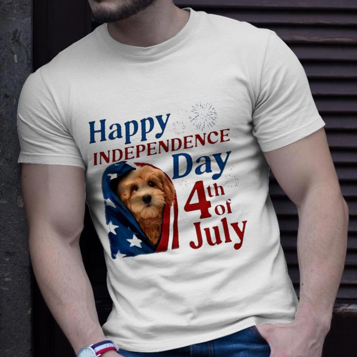 Red Goldendoodle Happy Independence Day 4Th Of July American Flag Unisex T-Shirt Gifts for Him