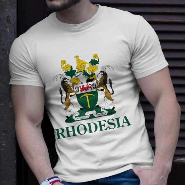 Rhodesia Coat Of Arms Zimbabwe Funny South Africa Pride Gift Unisex T-Shirt Gifts for Him