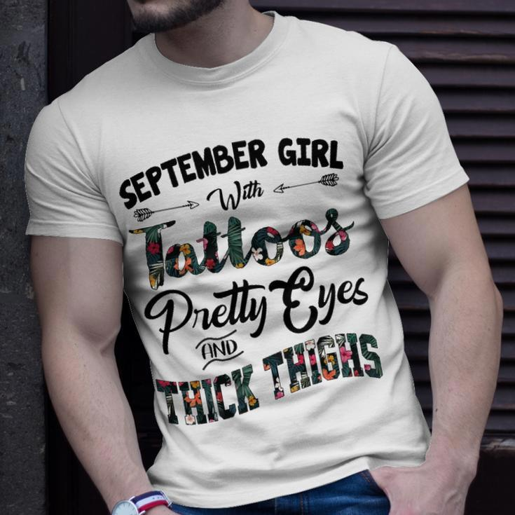 September Girl September Girl With Tattoos Pretty Eyes And Thick Thighs T-Shirt Gifts for Him