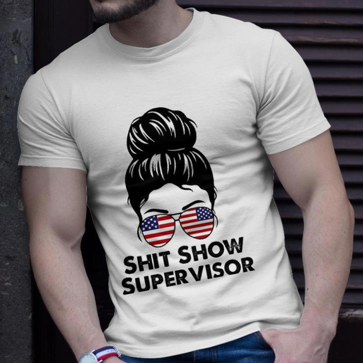 Shit Show Supervisor Funny Mom Dad Boss Manager Teacher Unisex T-Shirt Gifts for Him