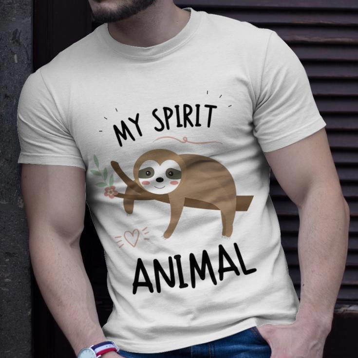 Sloth My Spirit Animal Nap Sloth Lazy 843 Shirt Unisex T-Shirt Gifts for Him