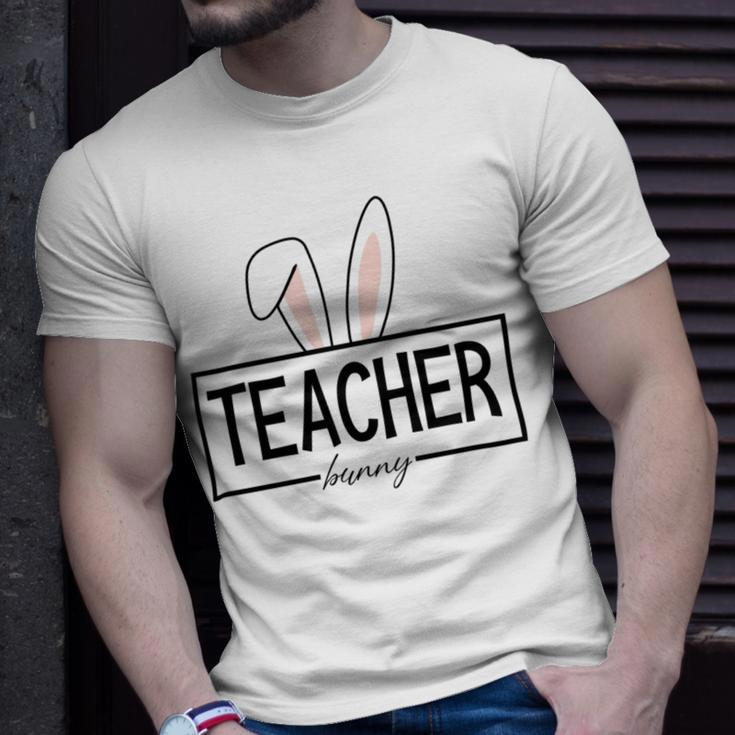 Teacher Bunny Easter Unisex T-Shirt Gifts for Him