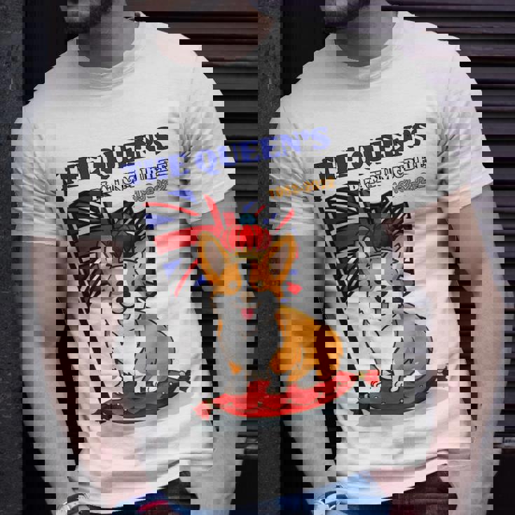 The Queen’S Platinum Jubilee 1952-2022 Corgi Union Jack Unisex T-Shirt Gifts for Him