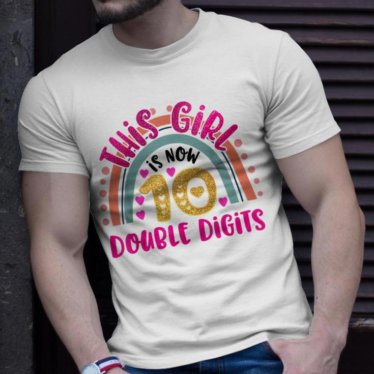This Girl Is Now 10 Double Digits Birthday Gift 10 Year Old Unisex T-Shirt Gifts for Him